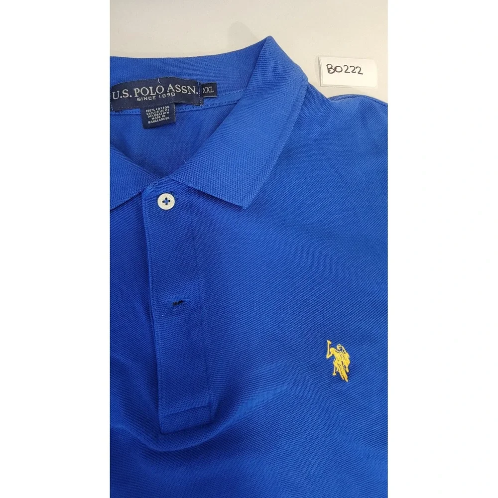 U.S. Polo Assn. Blue Polo Shirt Mens XXL Classic Fit Short Sleeve‎